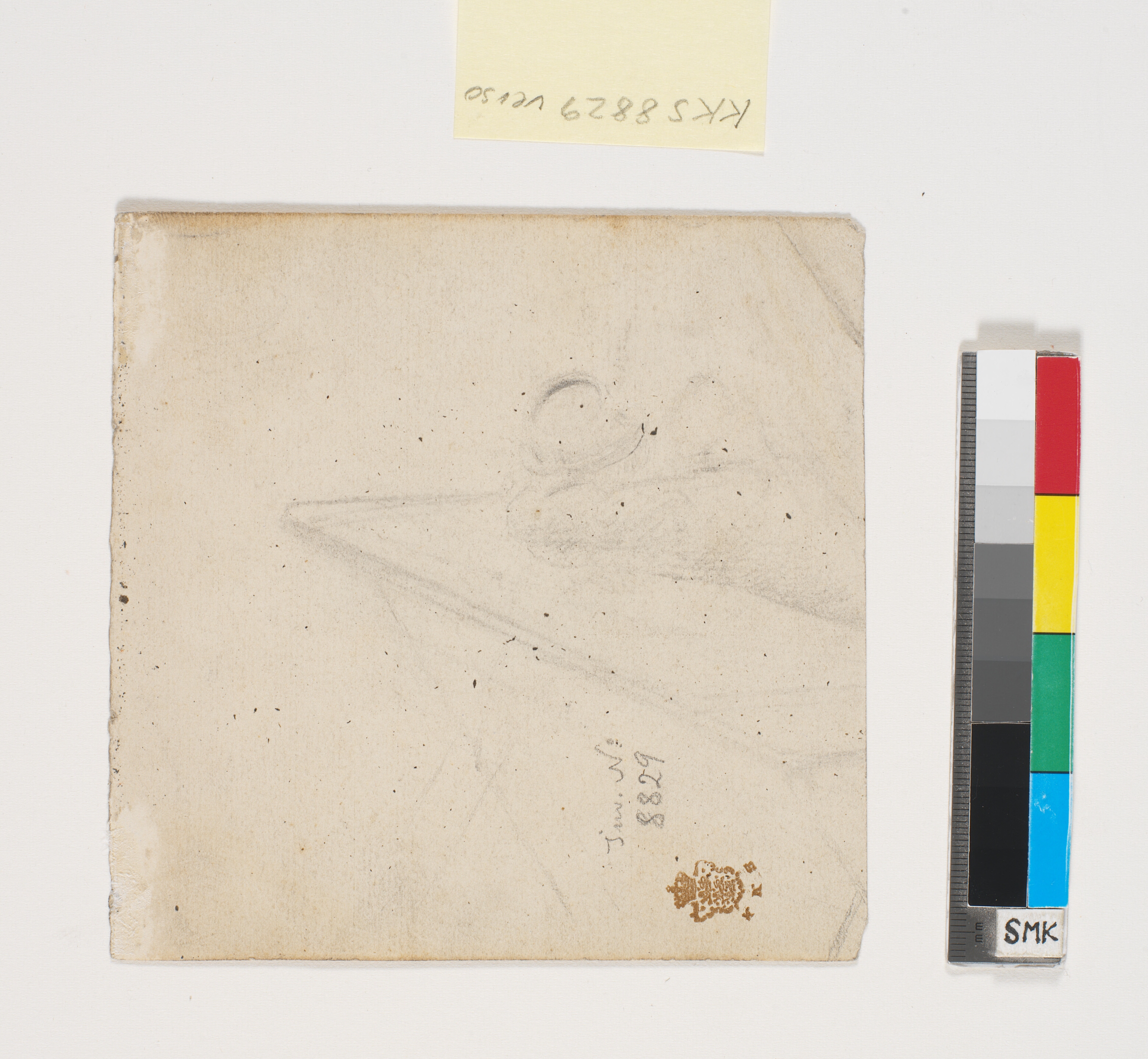 Løst rids af overkroppen af sovende soldat